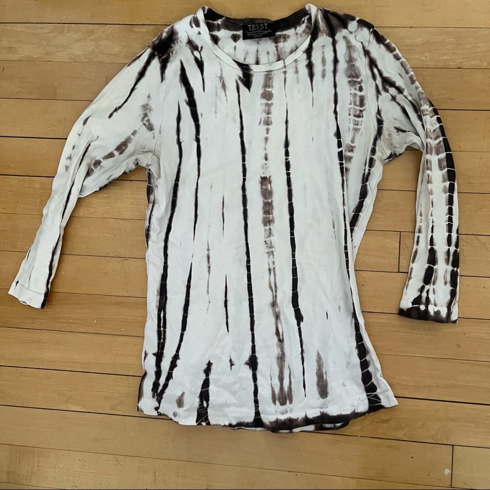 Tie die 3/4 sleeve top